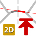 Editor de secciones - Importar tramos, desde la vista 2D, icono