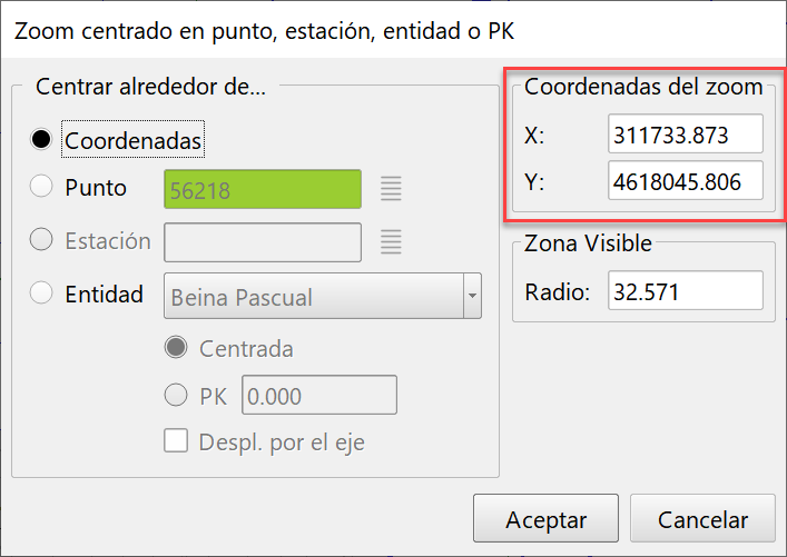 CAD - Zoom - Centrado, dialog v9.2