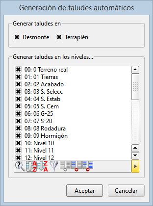 CAD - Taludes automáticos, opciones CAD - Taludes automáticos, opciones