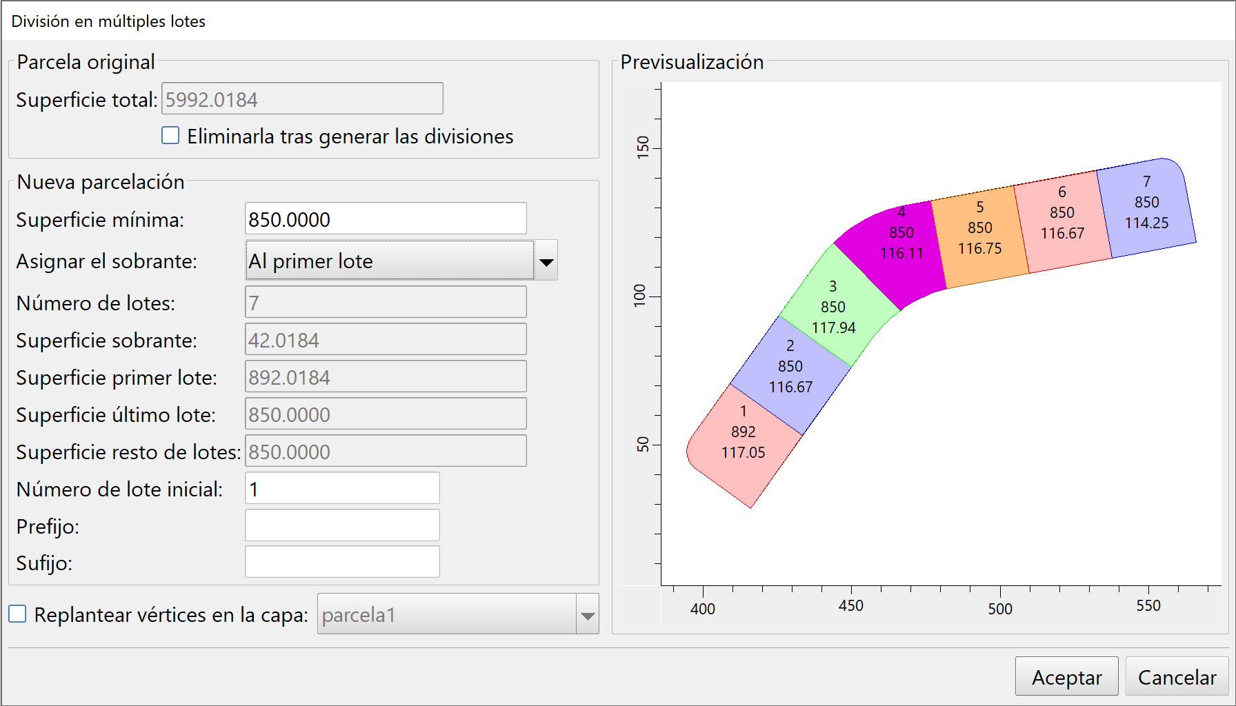 Superficies - Plataformas múltiples, cálculo, dialog