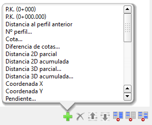 Perfiles - Edición de contenido transversal - Añadir, menú