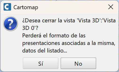 Vistas - Cuestiones generales - Cerrar vista, confirmación
