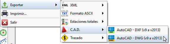 Archivo - Menú - Exportar Archivo - Menú - Exportar