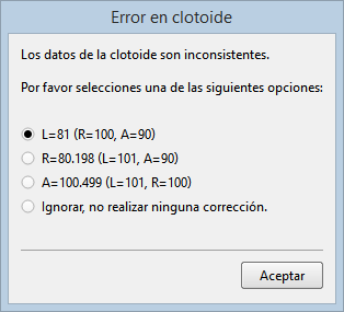 Trazado - Editor planta - Error en clotoide Trazado - Editor planta - Error en clotoide
